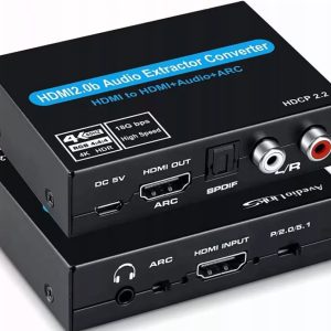 Ekstraktor dźwięku ARC HDMI 4K HDR HDCP2.2 Toslink