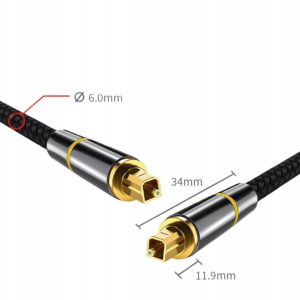 KABEL OPTYCZNY TOSLINK T-T AUDIO SPDIF 2M PC TV - obrazek 4