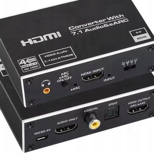Konwerter ekstraktor ARC eARC do HDMI audio 7.1